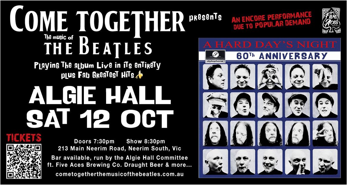 Come Together-The Music Of The Beatles at Algie Hall- 60th Anniversary 'A Hard Day's Night' Encore