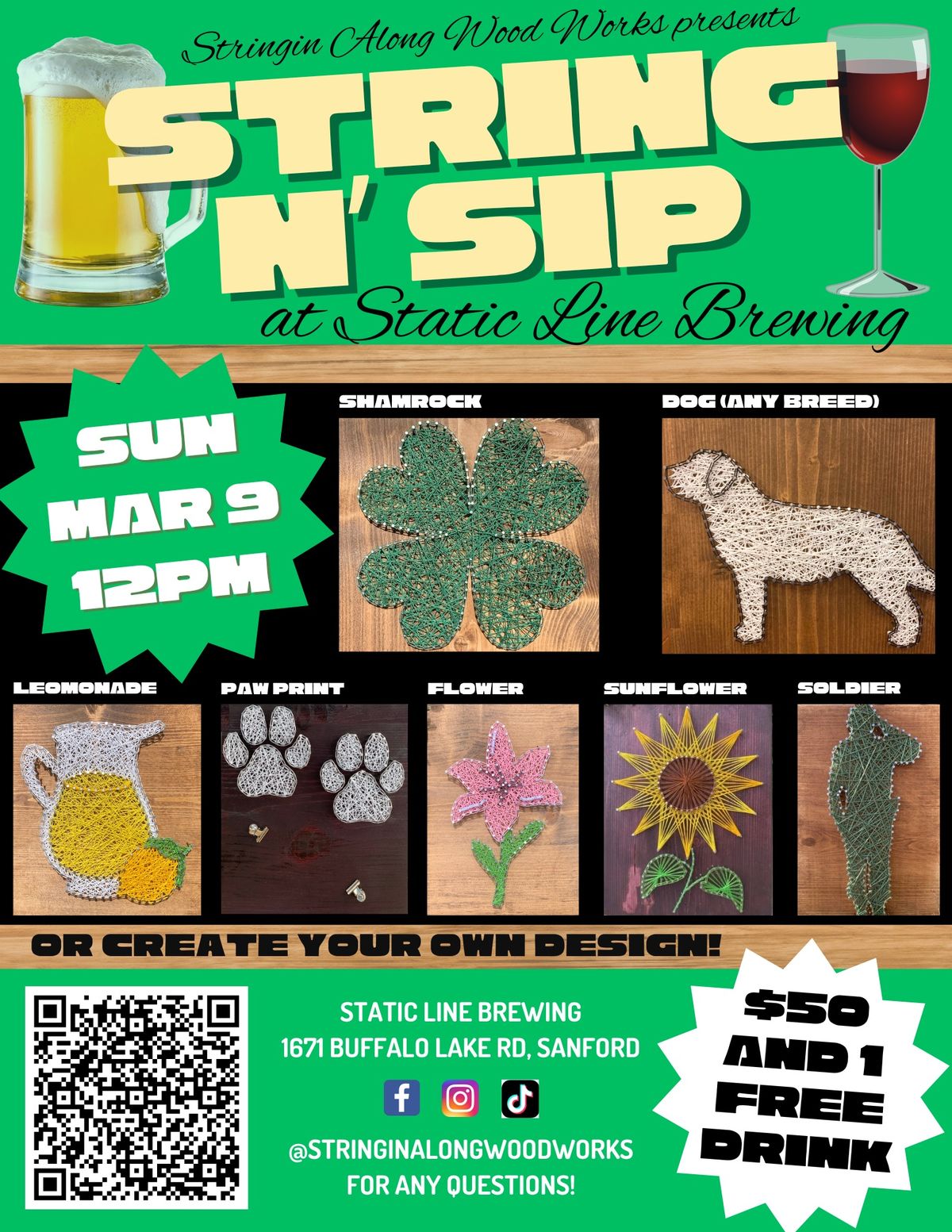 String N' Sip at Static Line Brewing!