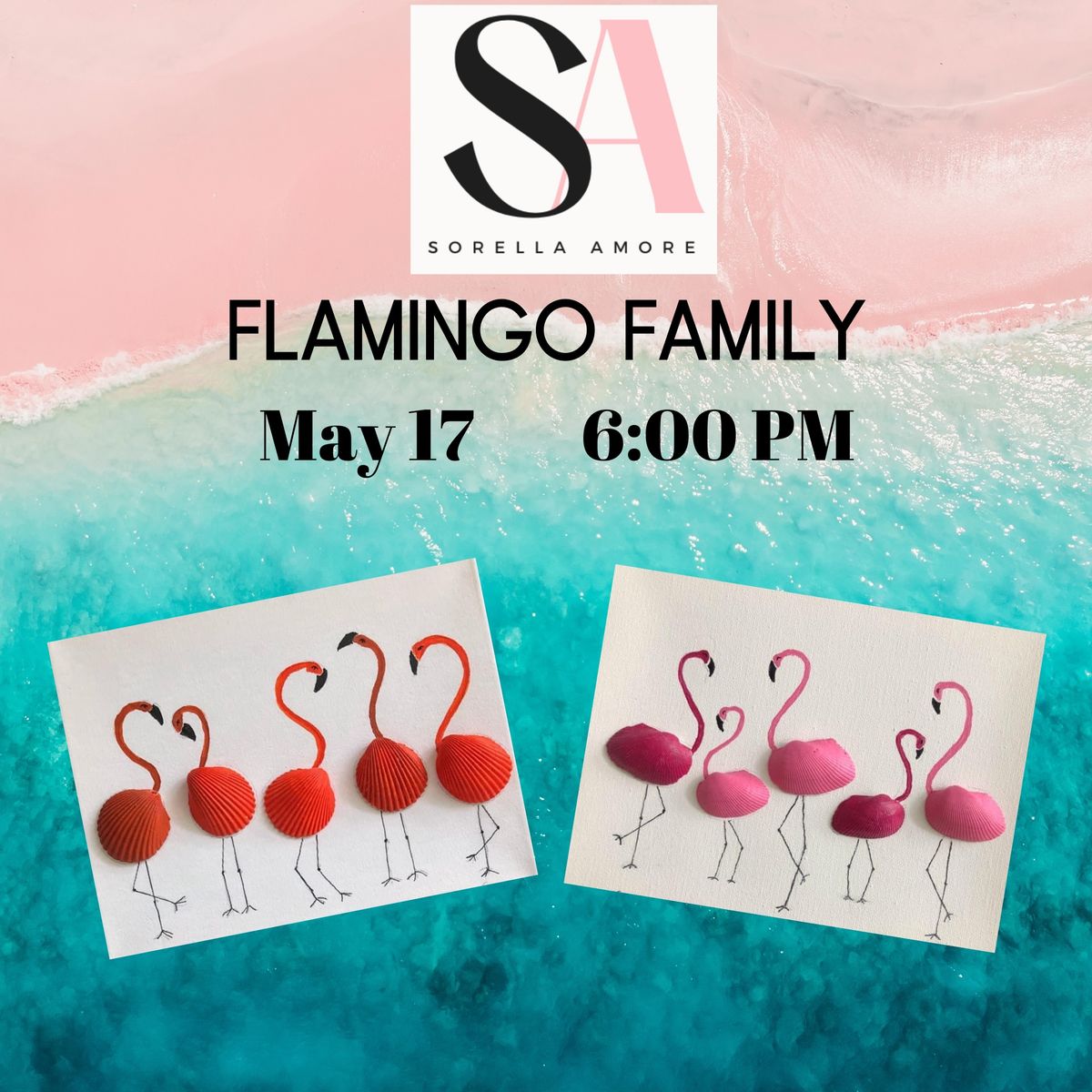 Flamingo Family Canvas