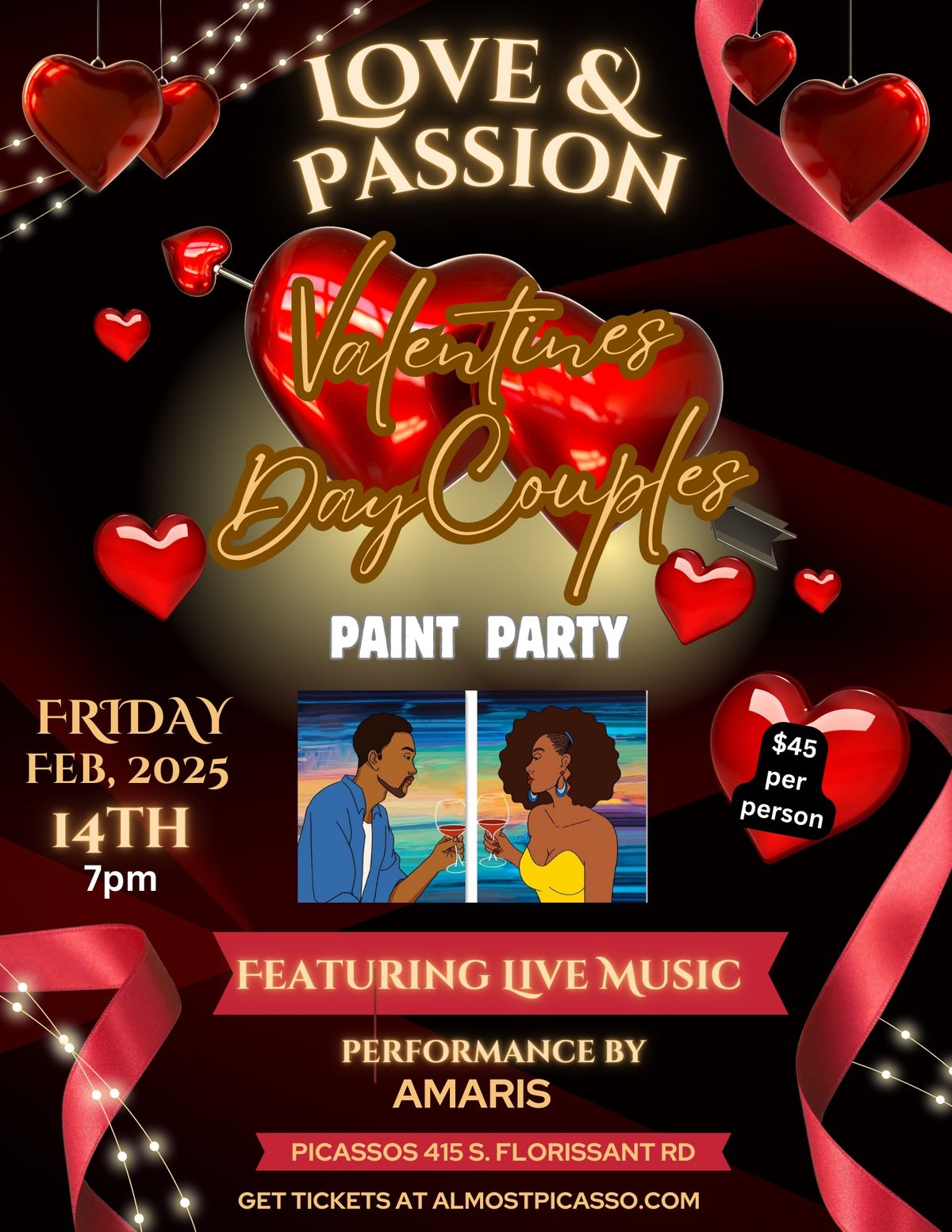 Valentines Day Couples Paint Party