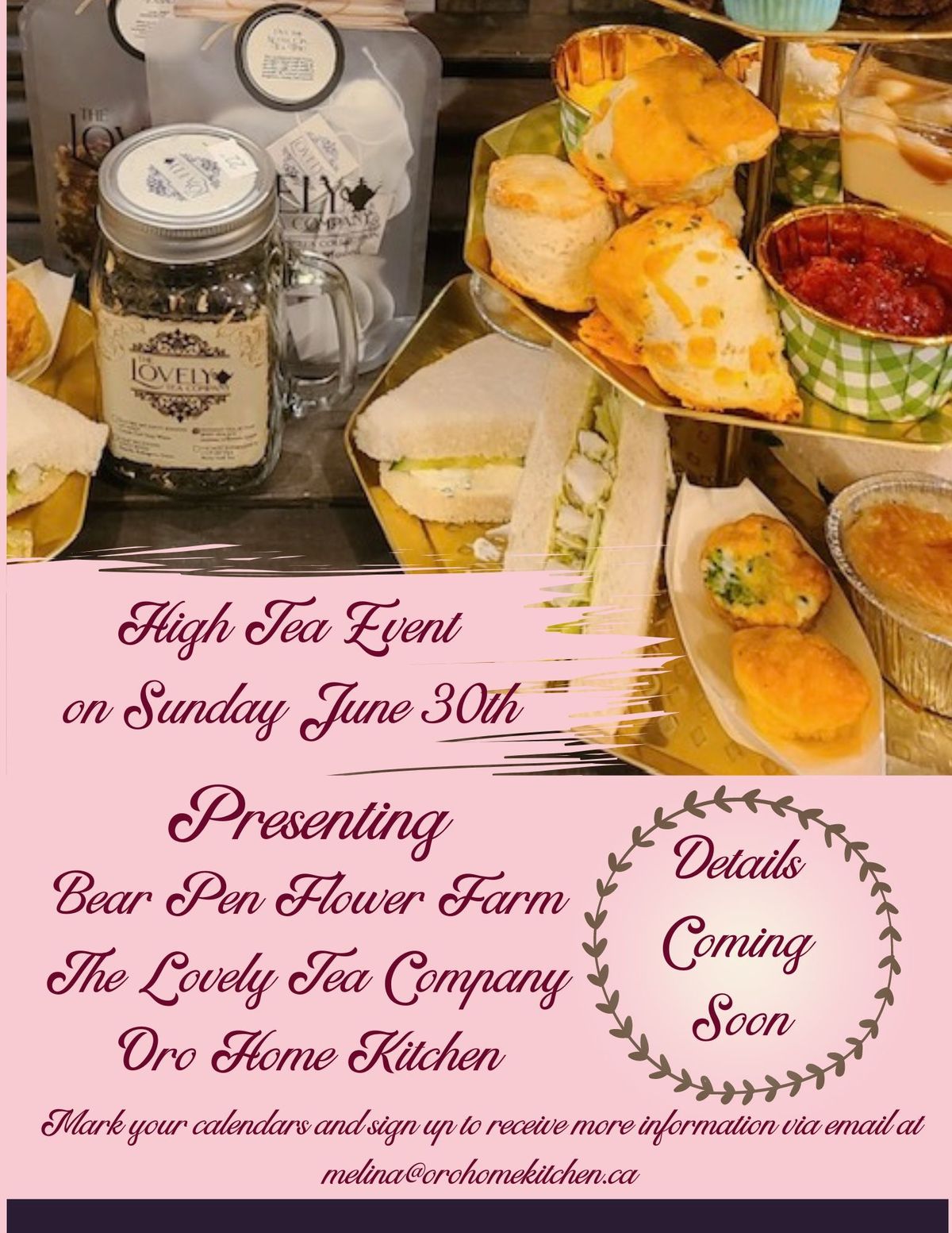 High Tea at Bear Pen Flower Farm and Oro Home Kitchen