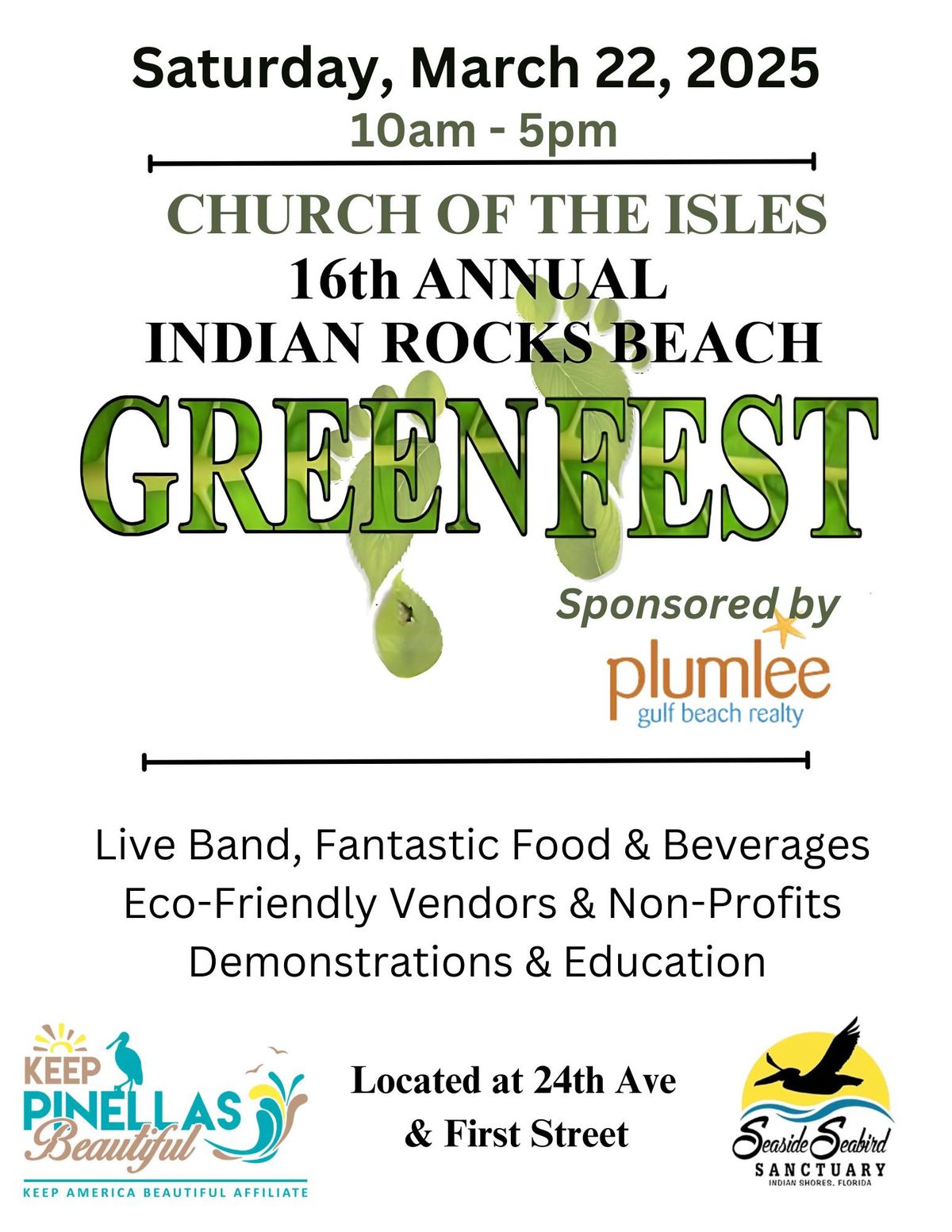 16th Annual Indian Rocks Beach Greenfest Event and Market