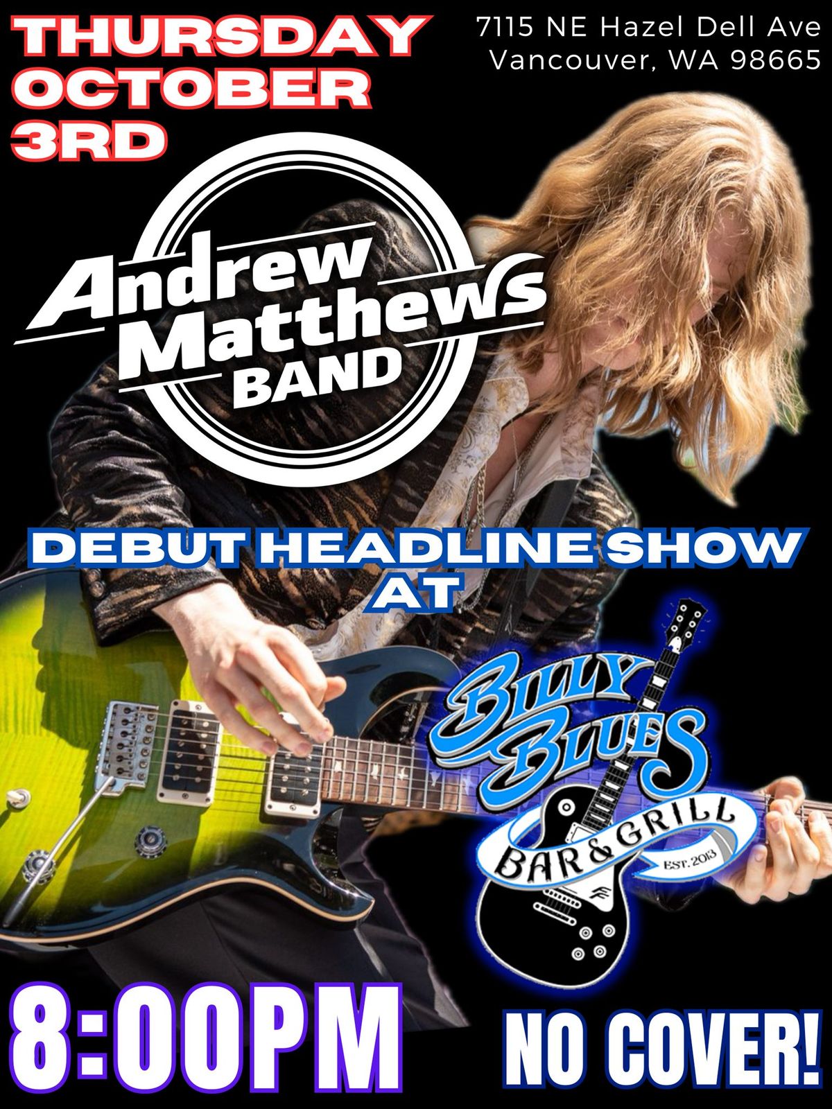 Andrew Matthews Band DEBUT Headline Show at Billy Blues!