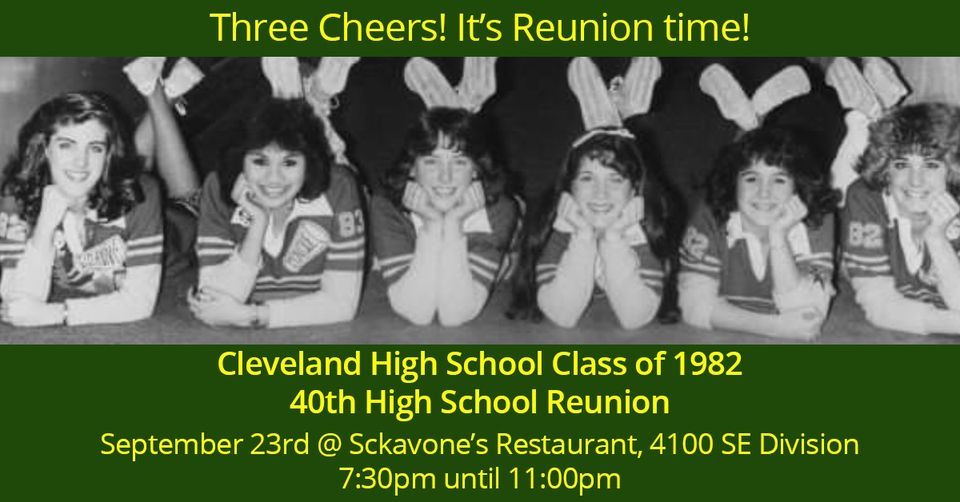 Cleveland High School class of 1982 40th reunion