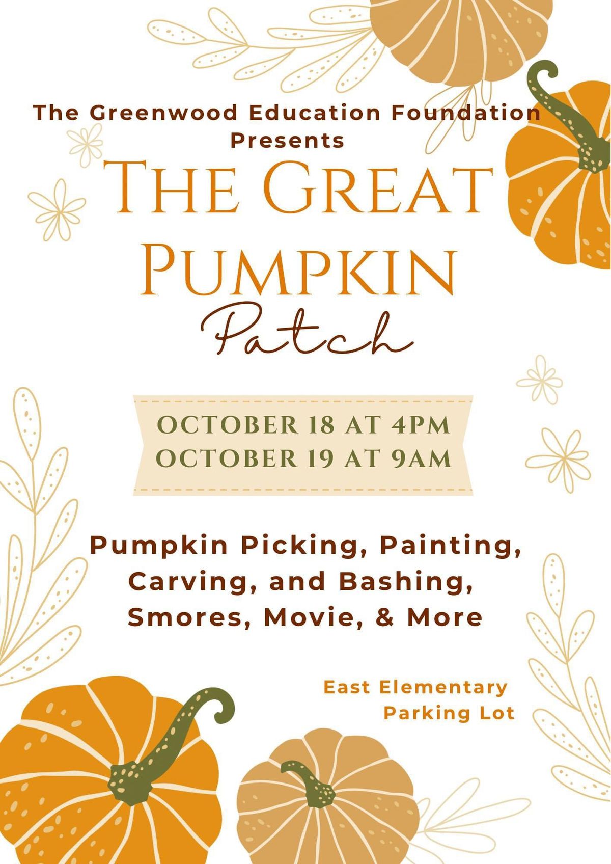 The Great Pumpkin Patch Fall Fundraiser