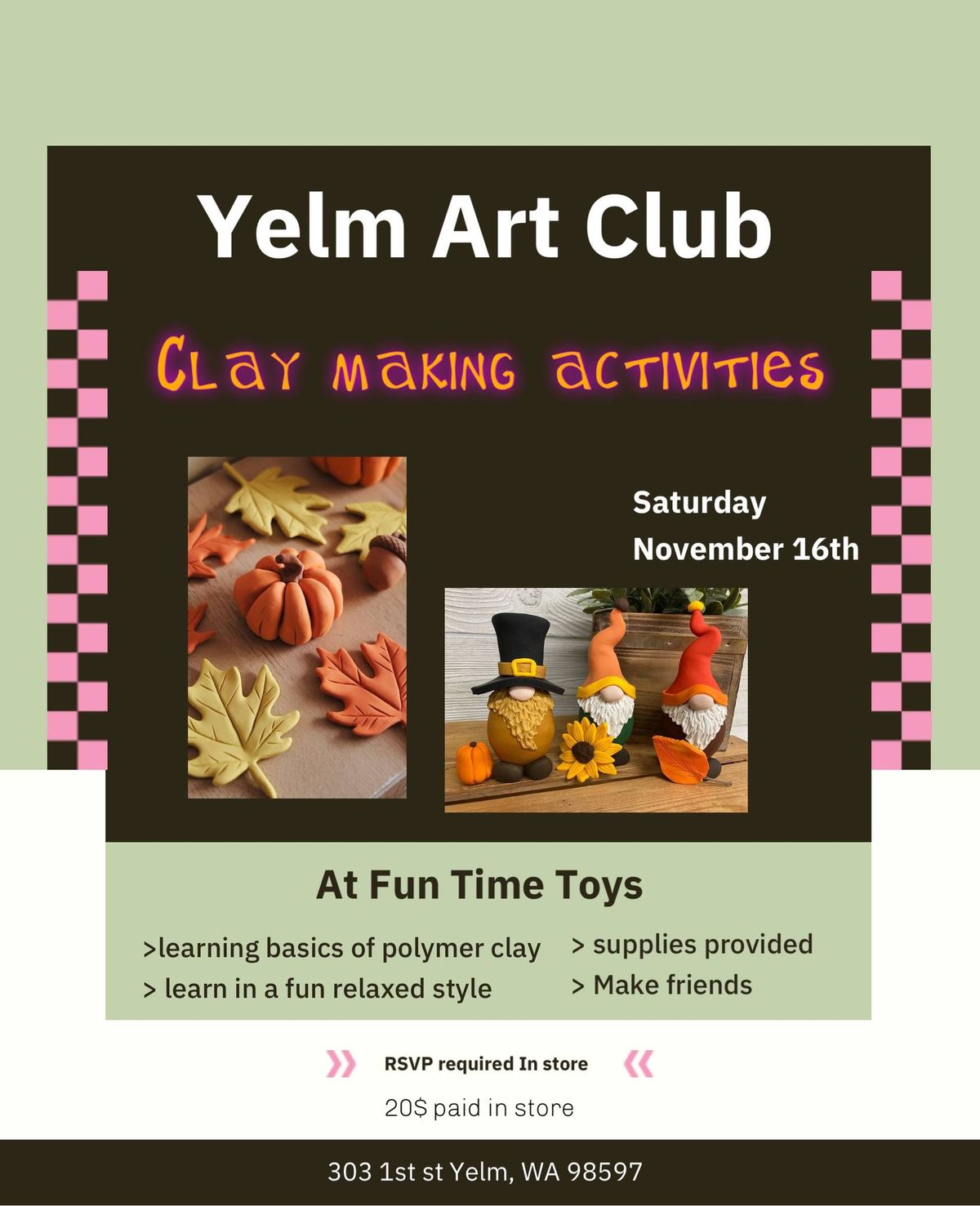 Yelm Art Club Polymer Clay 