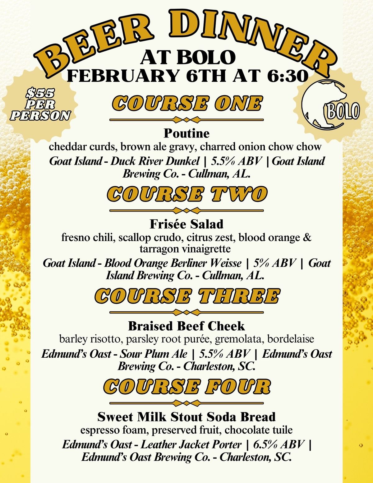 Beer Dinner