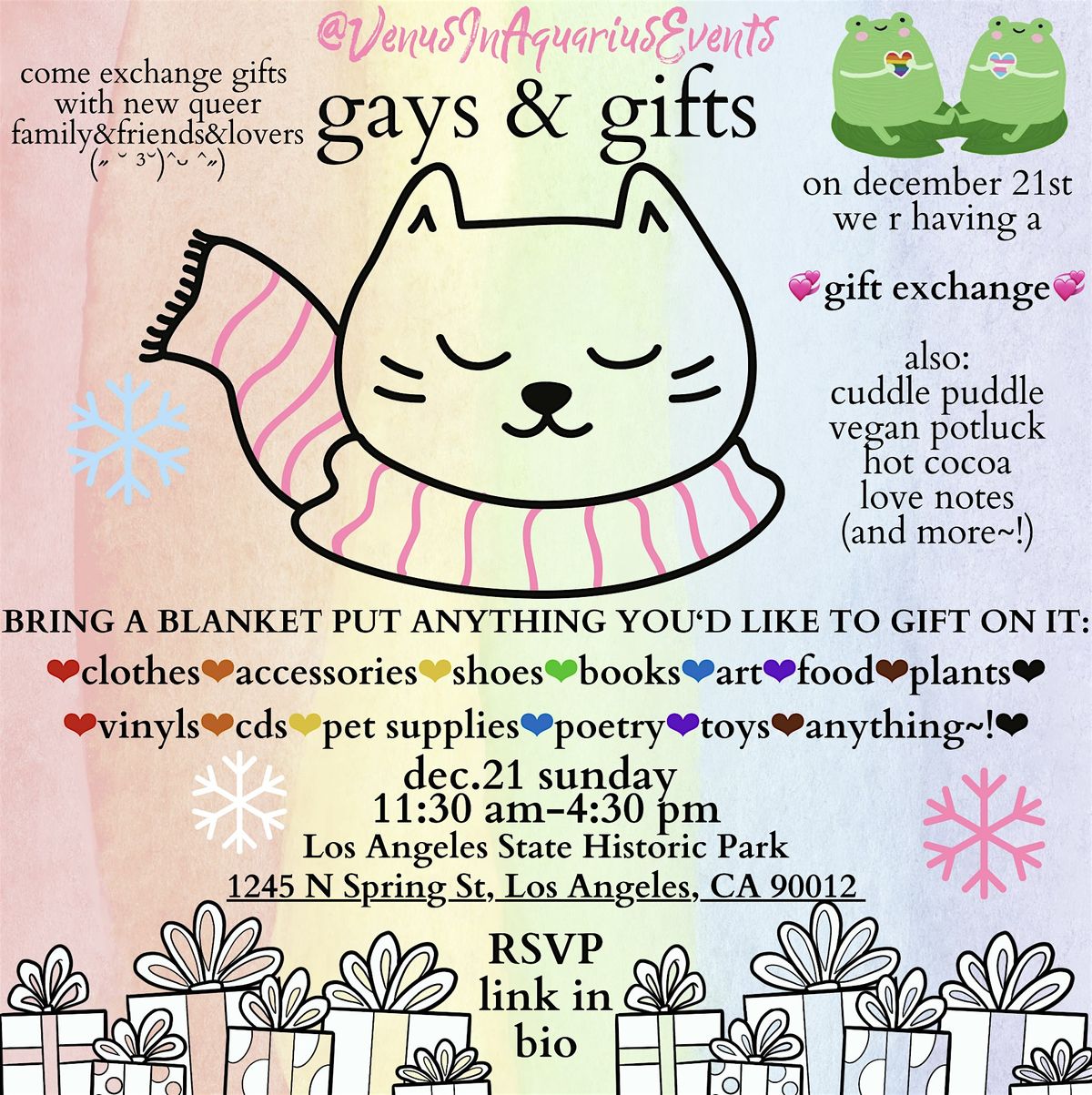 gays and gifts : dec 21st 11:30 am - 4:30 pm