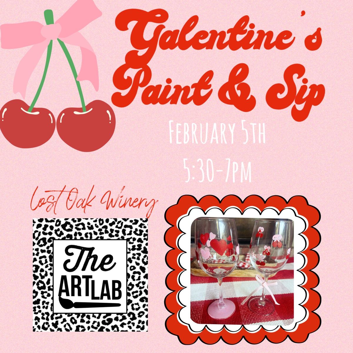 Paint & Sip: Galentines Wine Glass