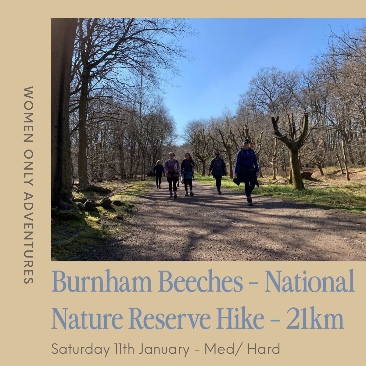 Burnham Beeches National Nature Reserve Hike - 21km - Med\/ Hard