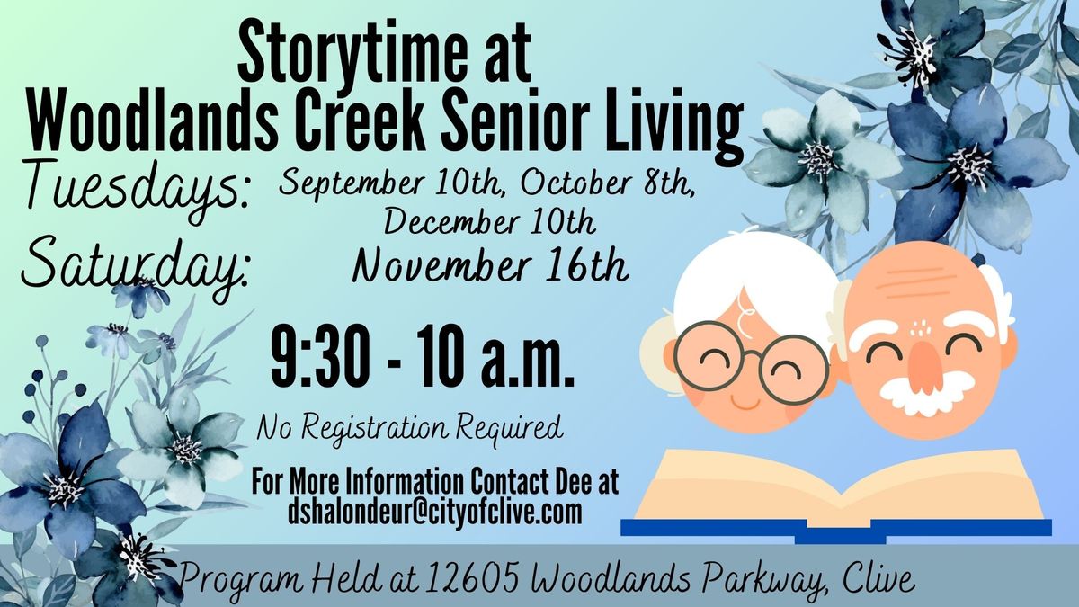 Storytime at Woodlands Creek Senior Living