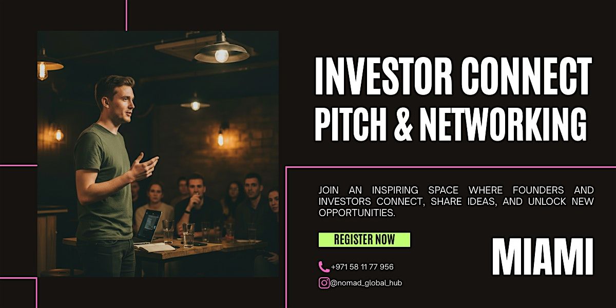 Startup Pitch & Investor Connect \u2014 Miami