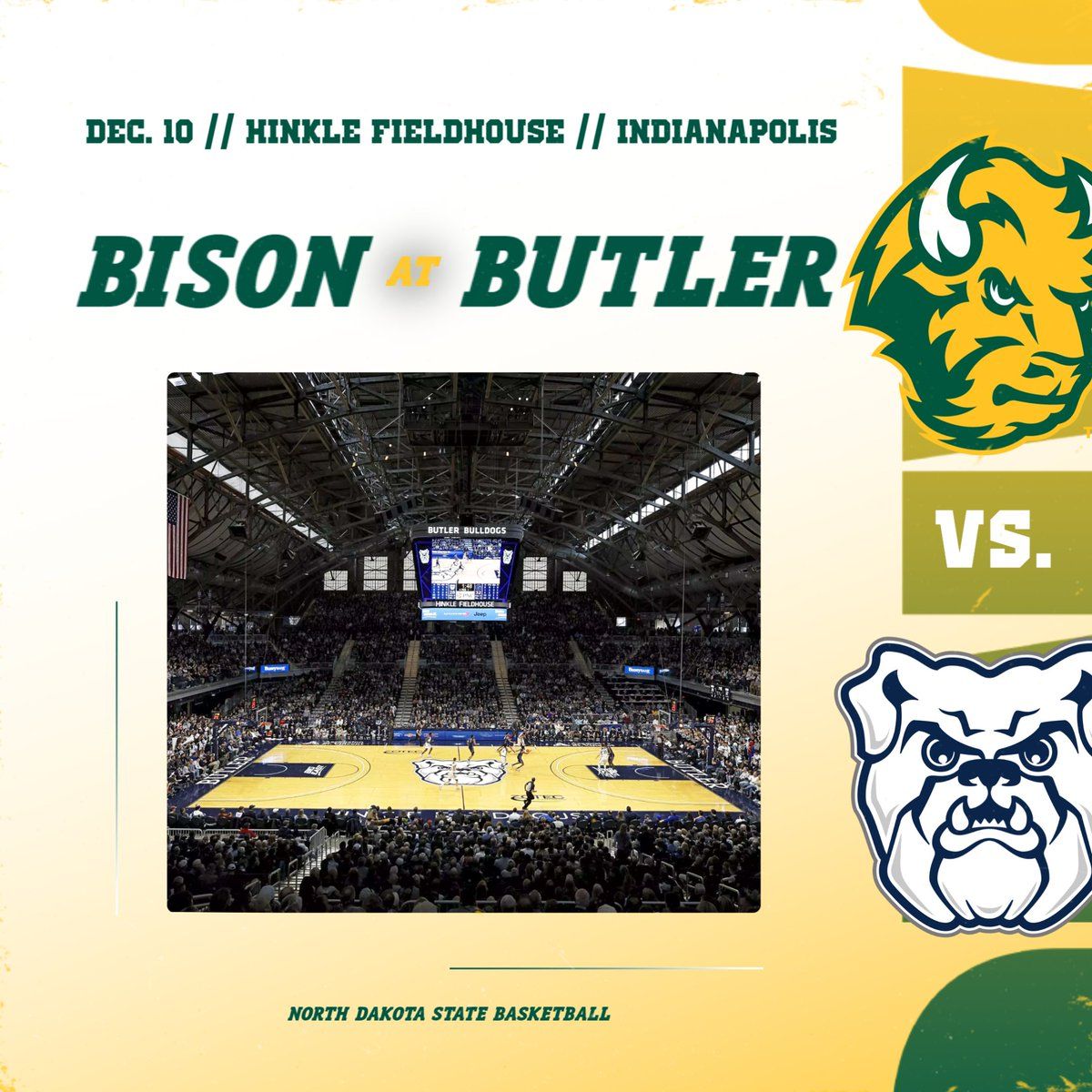 North Dakota State Bison at Butler Bulldogs Mens Basketball