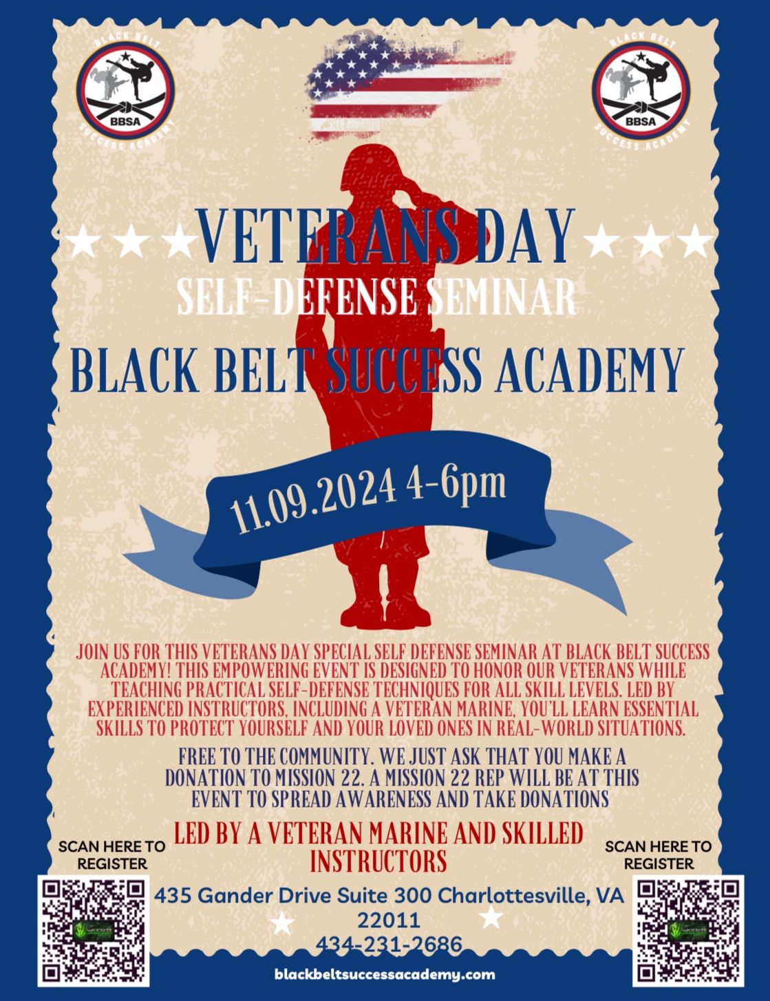 Veterans Day Self Defense Seminar 