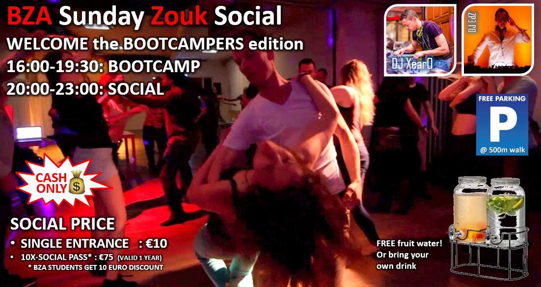 BZA Sunday Zouk Social -Jan 19- Welcome the Bootcampers edition!