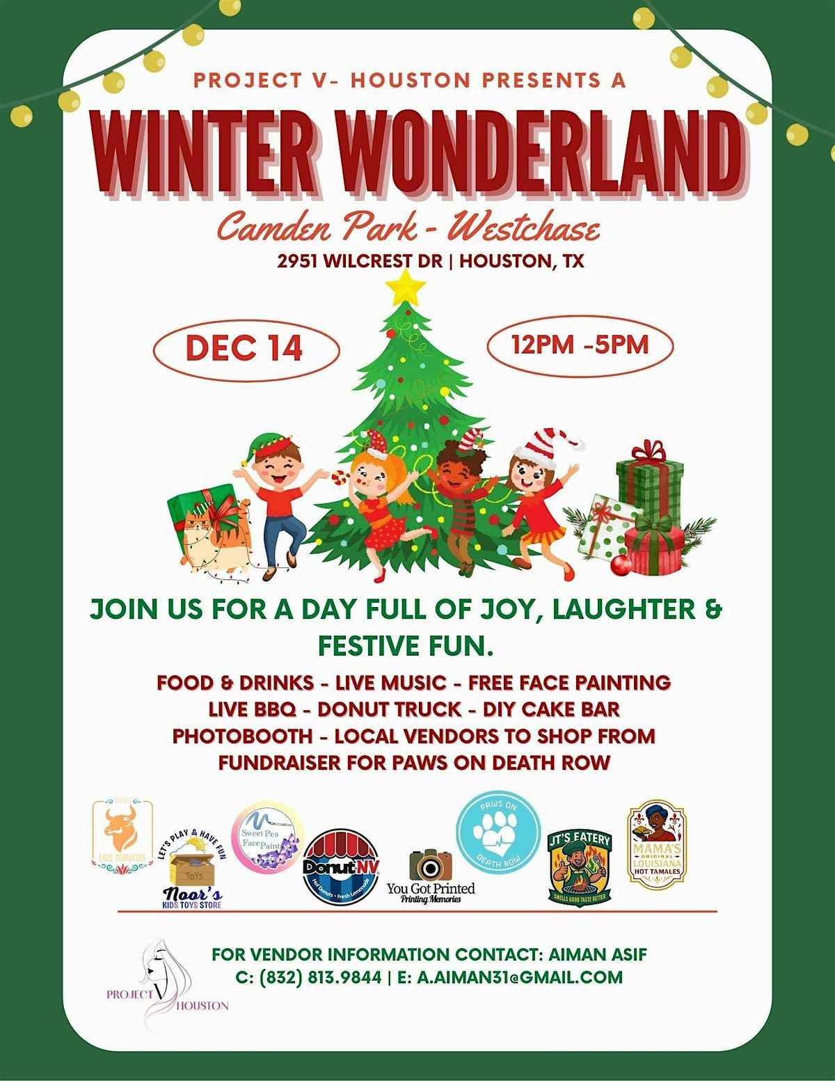 WINTER WONDERLAND MARKET (Sunday, December 14)