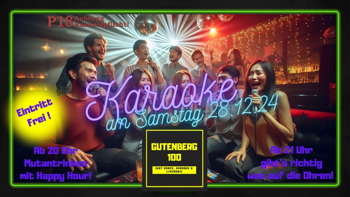 Karaoke am Samstag!