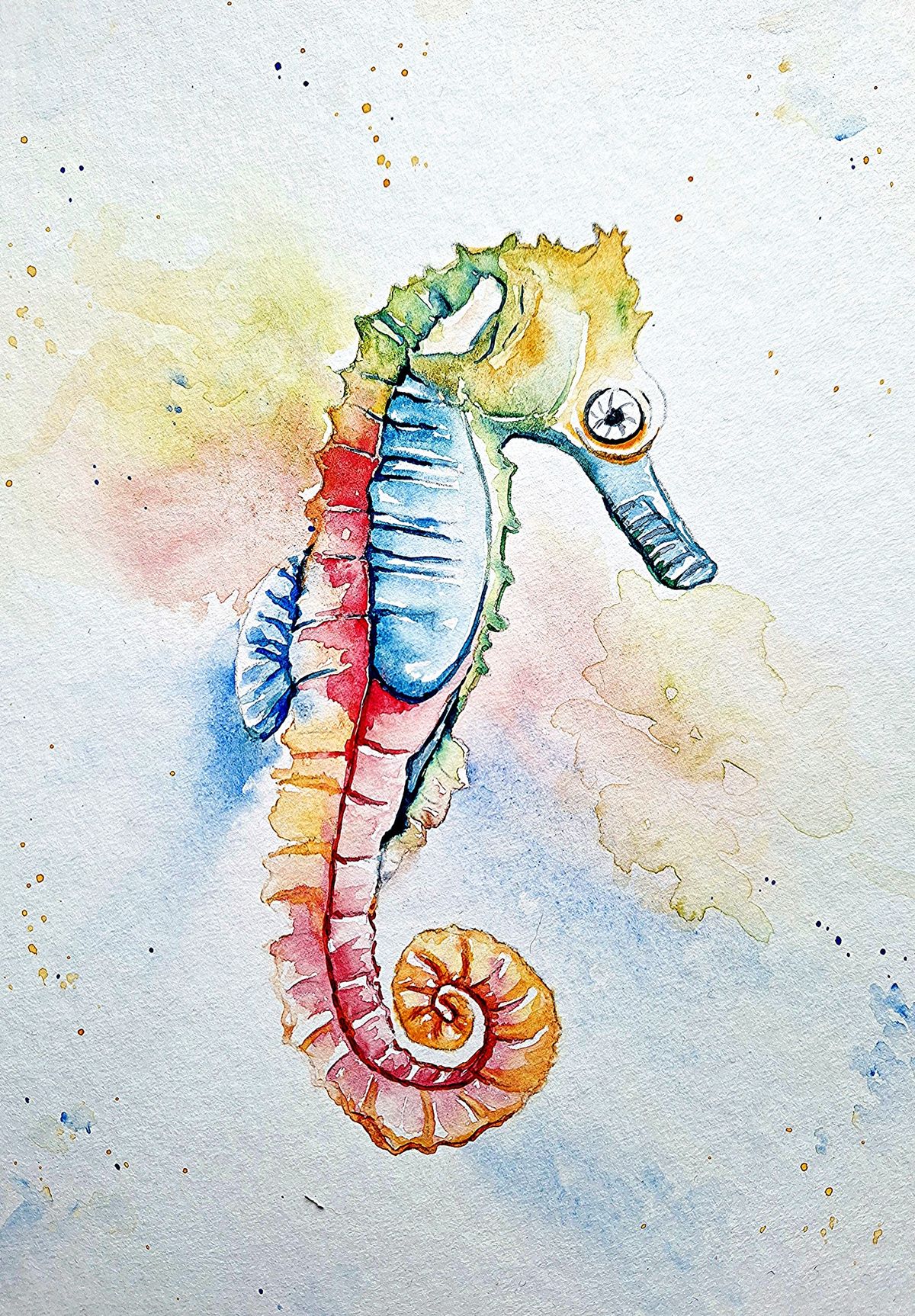 Watercolour Seahorse Workshop