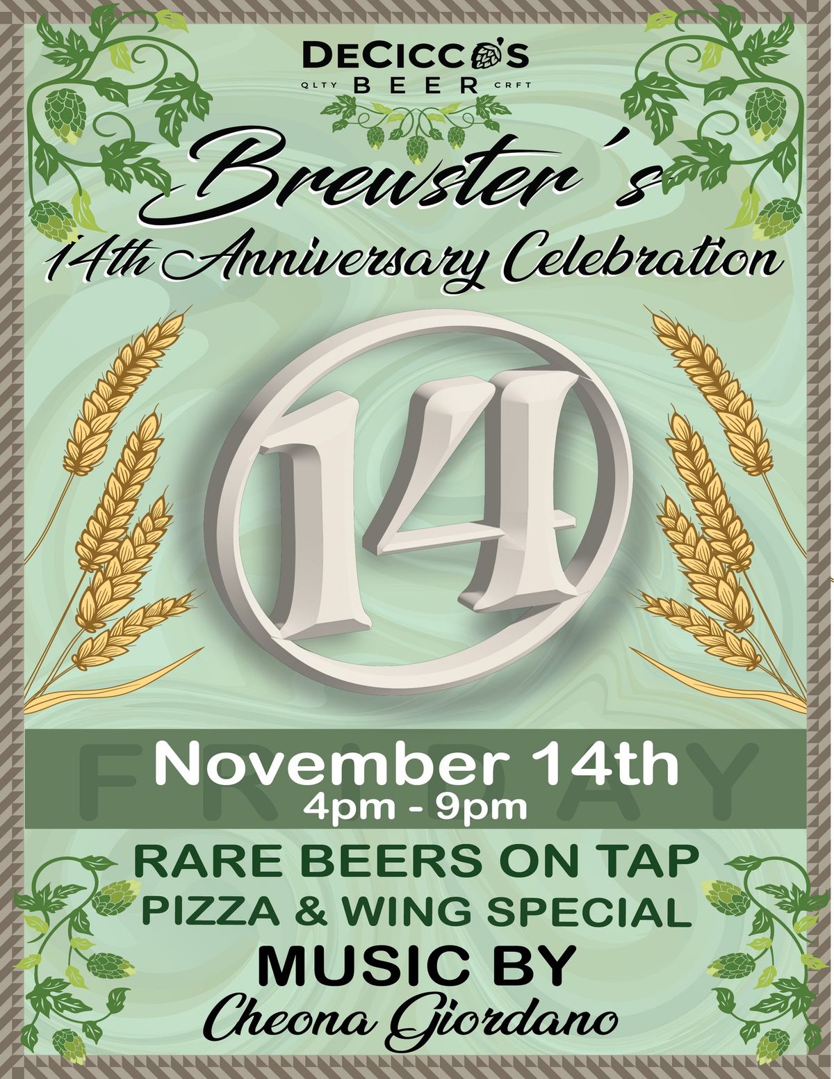 Brewster DeCicco's 14th Anniversary