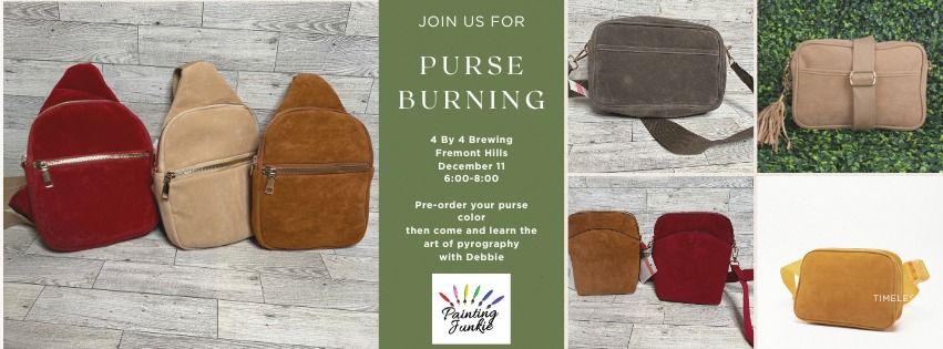 Create and Taste- Purse Burning  Pyrography Workshop