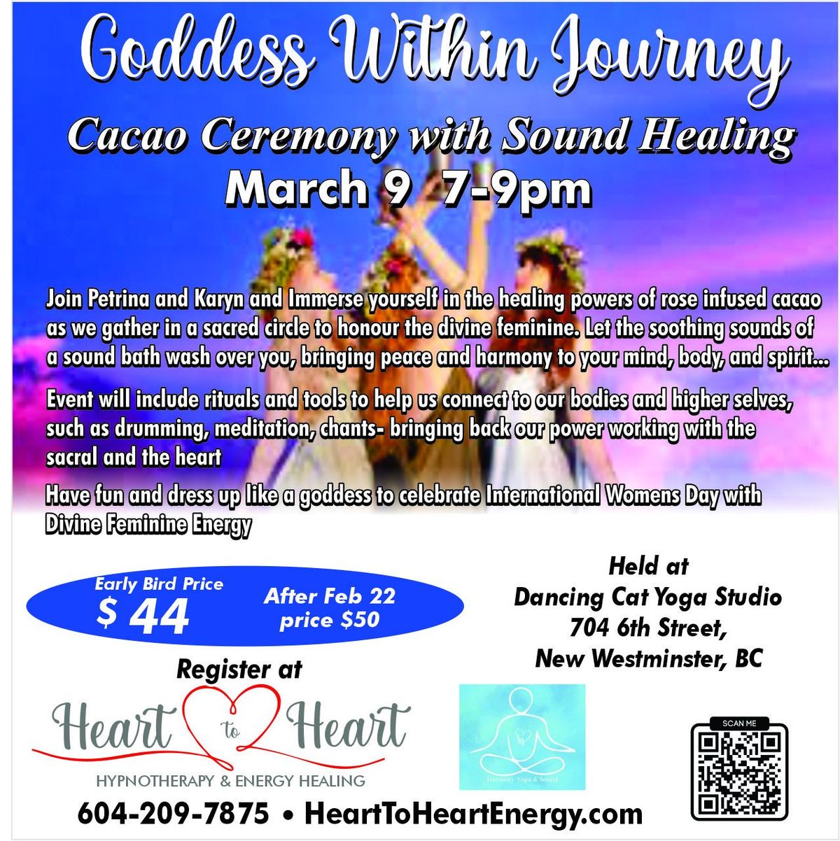 Goddess within Journey- cacao ceremony and sound bath