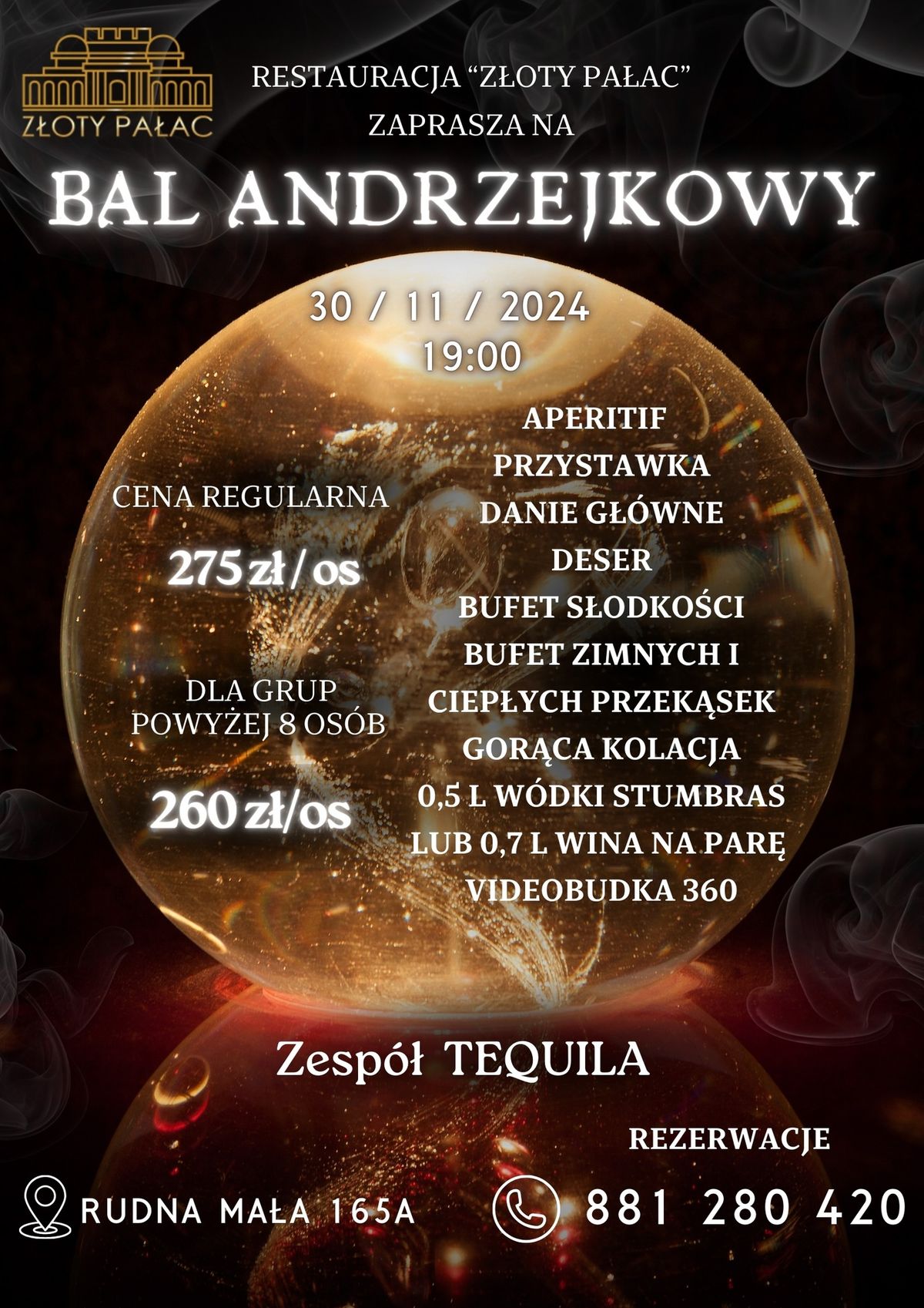 Bal Andrzejkowy 2024 w Z\u0142otym Pa\u0142acu