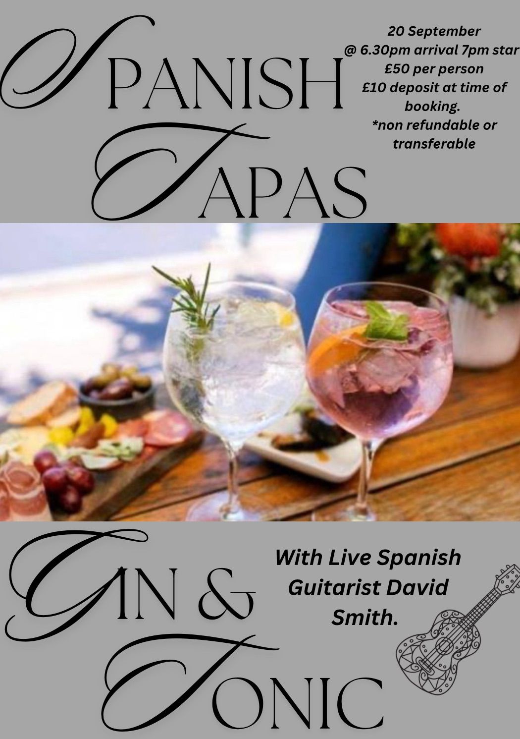 Spanish Tapas night with Live music 