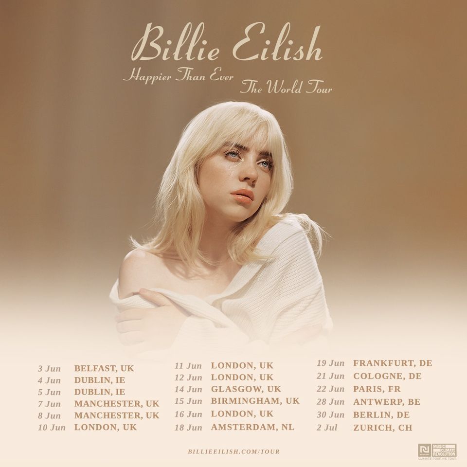 Billie Eilish in concert in Dublin in 2022!