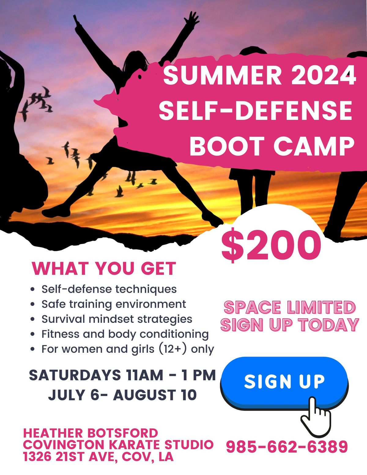Summer 2024 Self-Defense Boot Camp