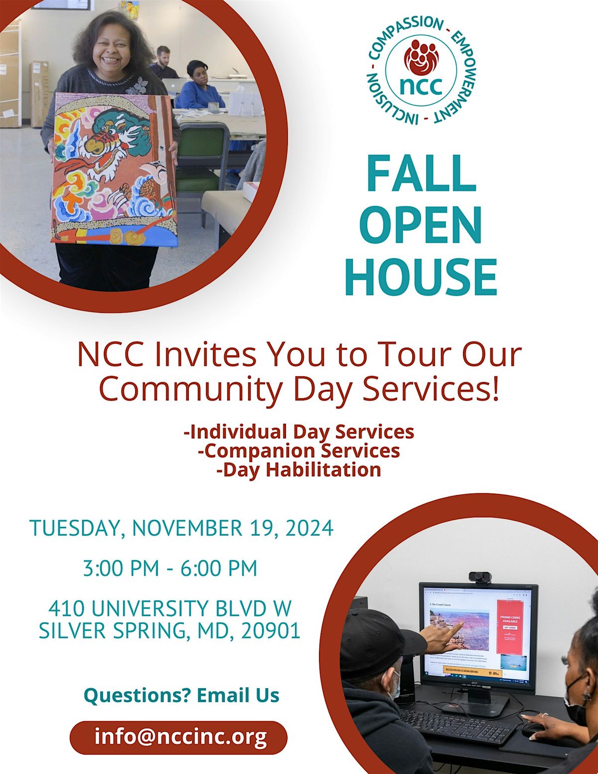 National Children's Center (NCC)\u00ae Day Program Fall Open House