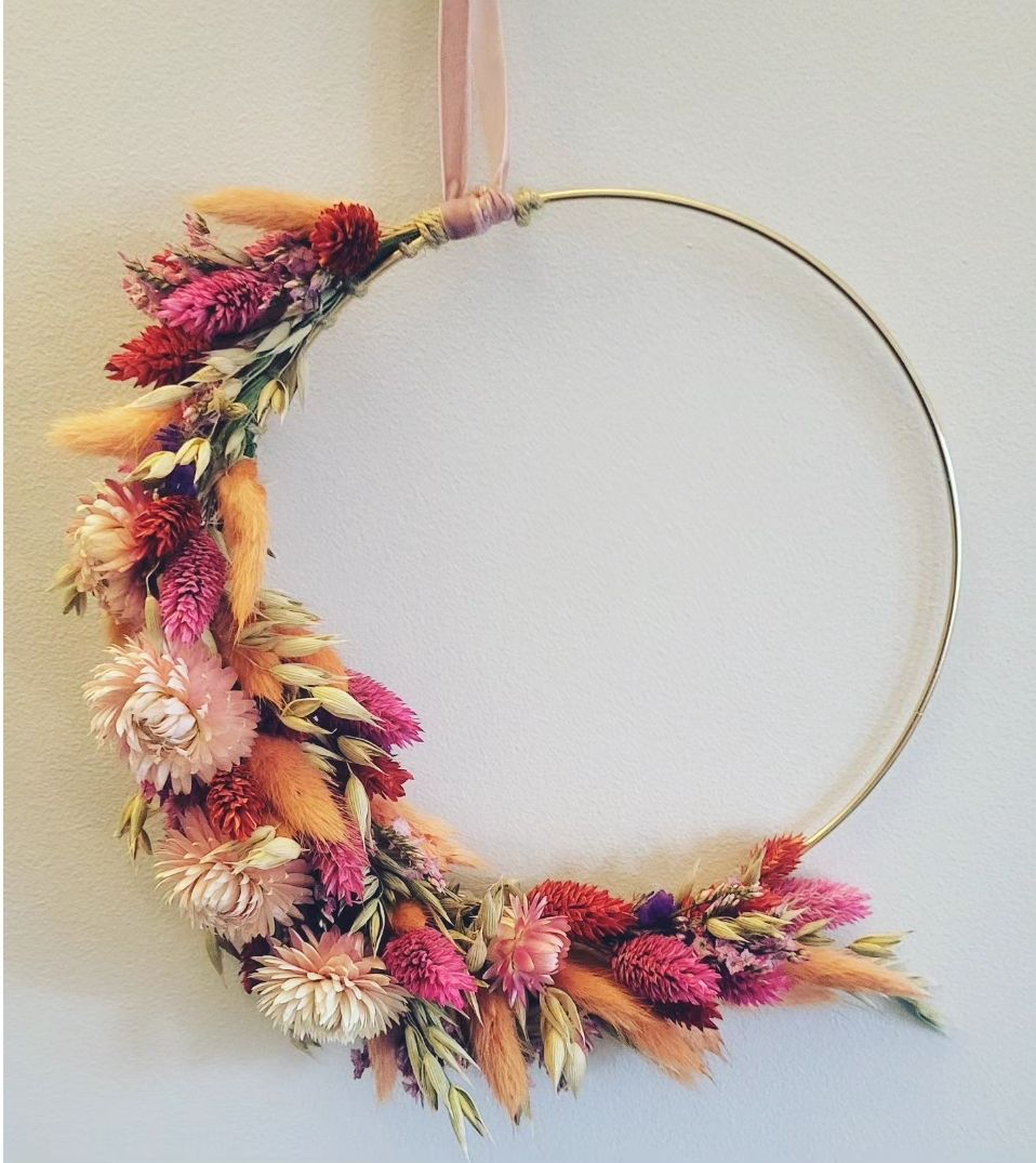 Equinox Dried Flower Hoop