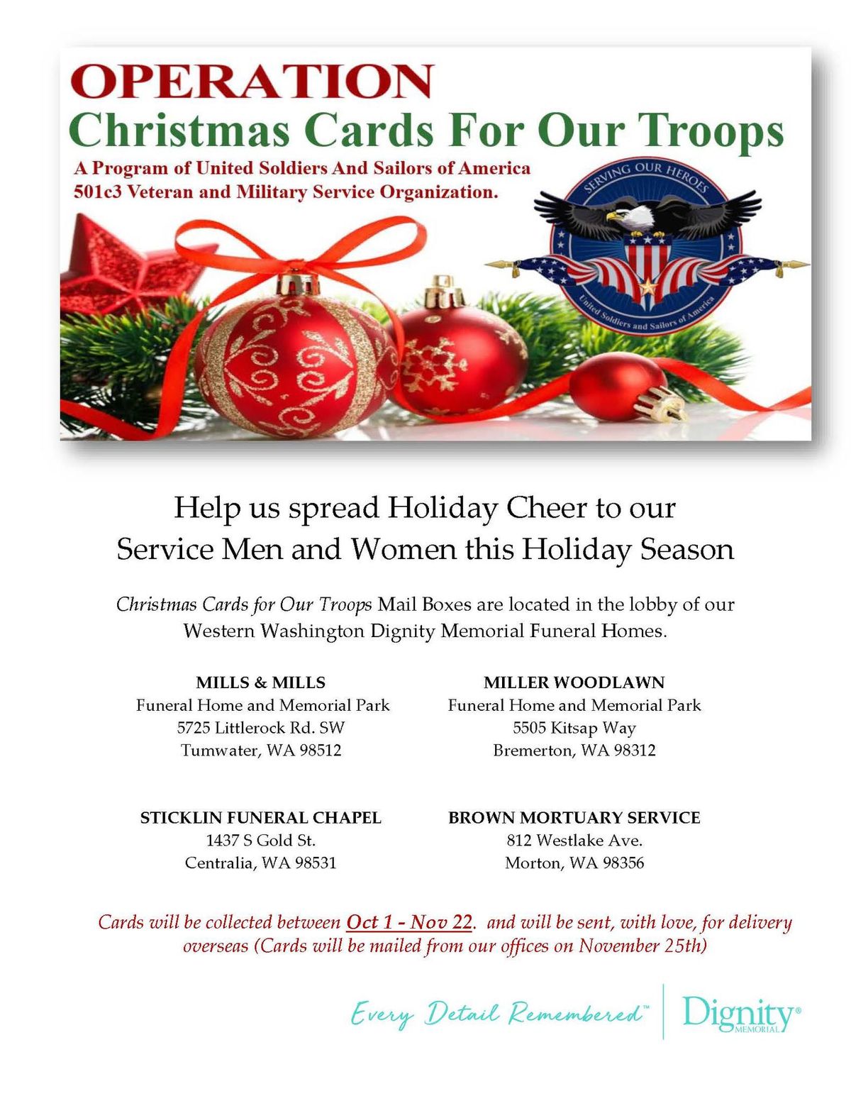 Christmas Cards for Troops