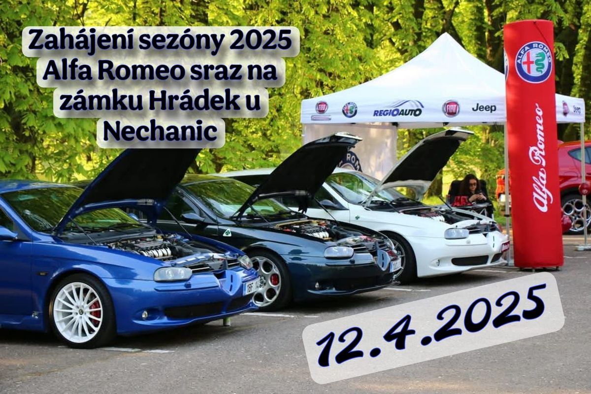 Zah\u00e1jen\u00ed sez\u00f3ny 2025 Alfa Romeo sraz na Hr\u00e1dku u Nechanic