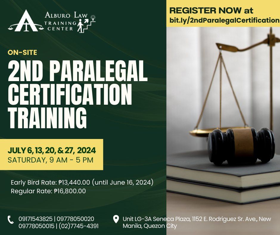 (Seminar) 2nd Paralegal Certification Training