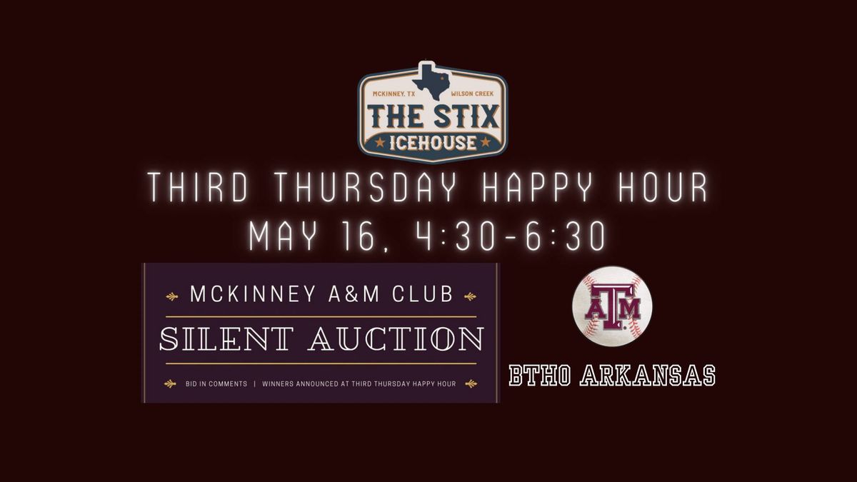 Third Thursday Happy Hour, Game Watch Party, and Silent Auction