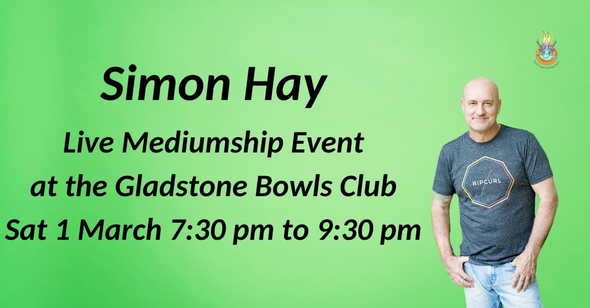 Aussie medium, Simon Hay at the Gladstone Bowls Club