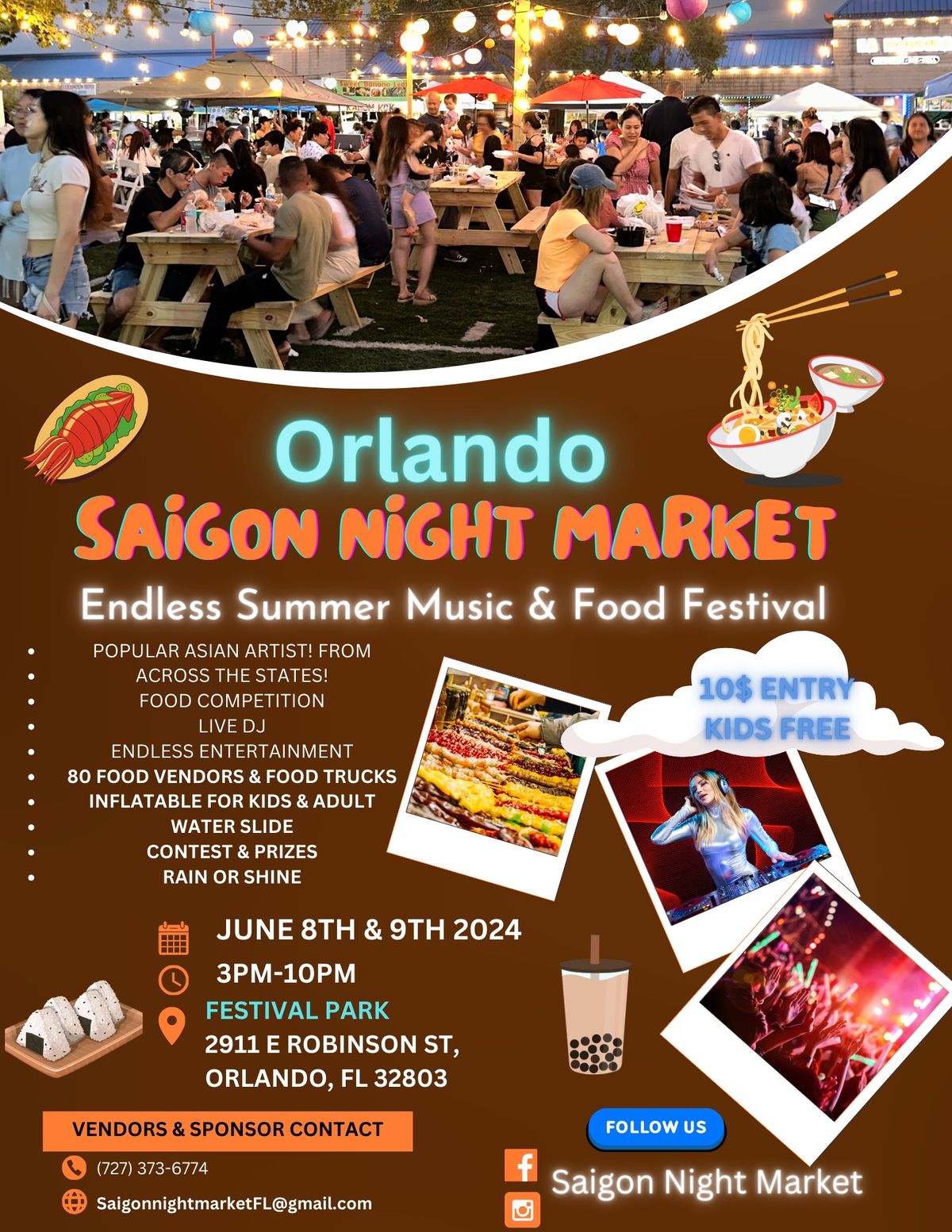 Saigon Night Market Orlando, Endless Summer Food & Music Festival