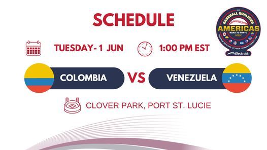 Americas Qualifier Baseball Game Colombia Vs Venezuela Clover Park North River Shores 1 June 2021