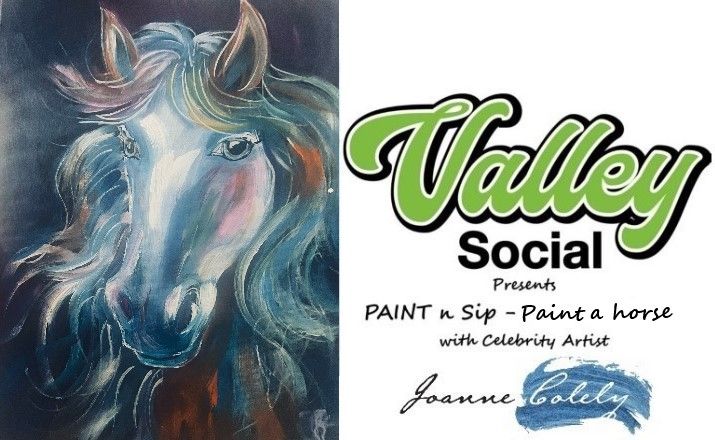 SIP N PAINT WITH ARTIST JOANNE COLELY - PAINT A HORSE