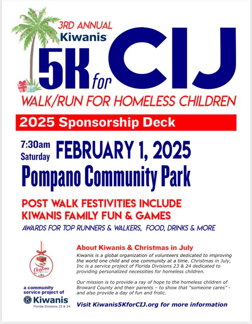 3rd Annual Kiwanis 5K for CIJ