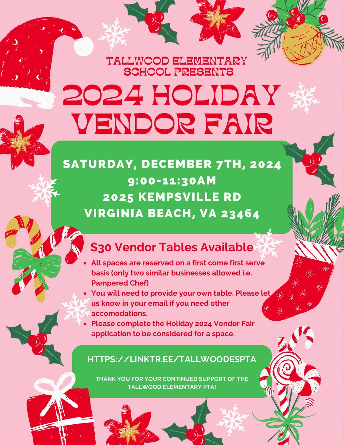 Tallwood Elementary Holiday Vendor Fair