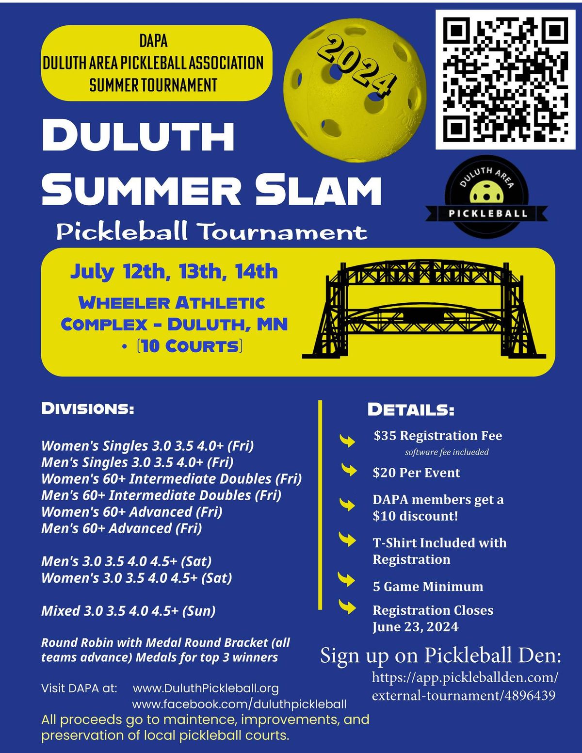 Duluth Summer Slam Pickleball Tournament