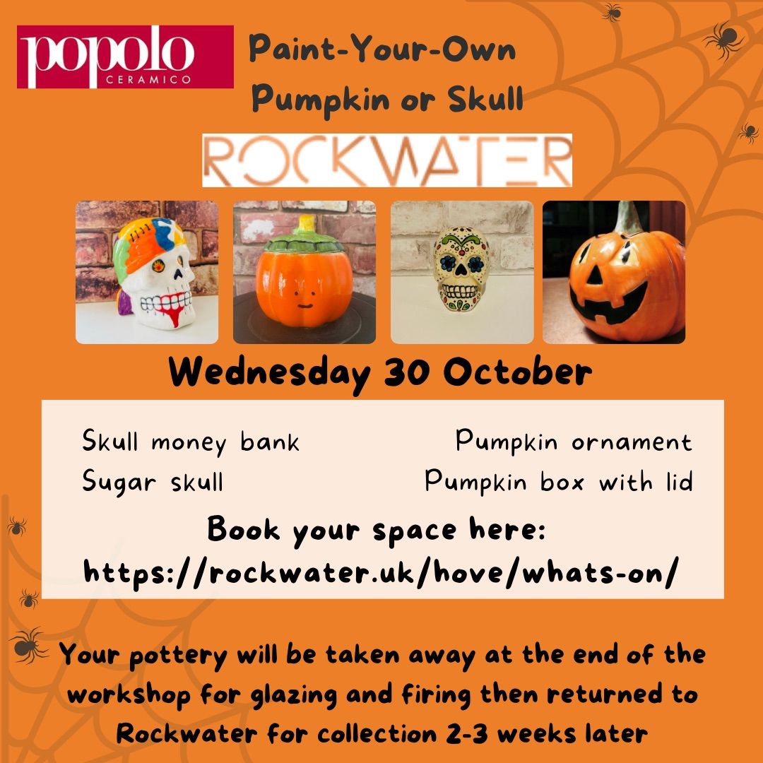 October half term Halloween Pottery painting