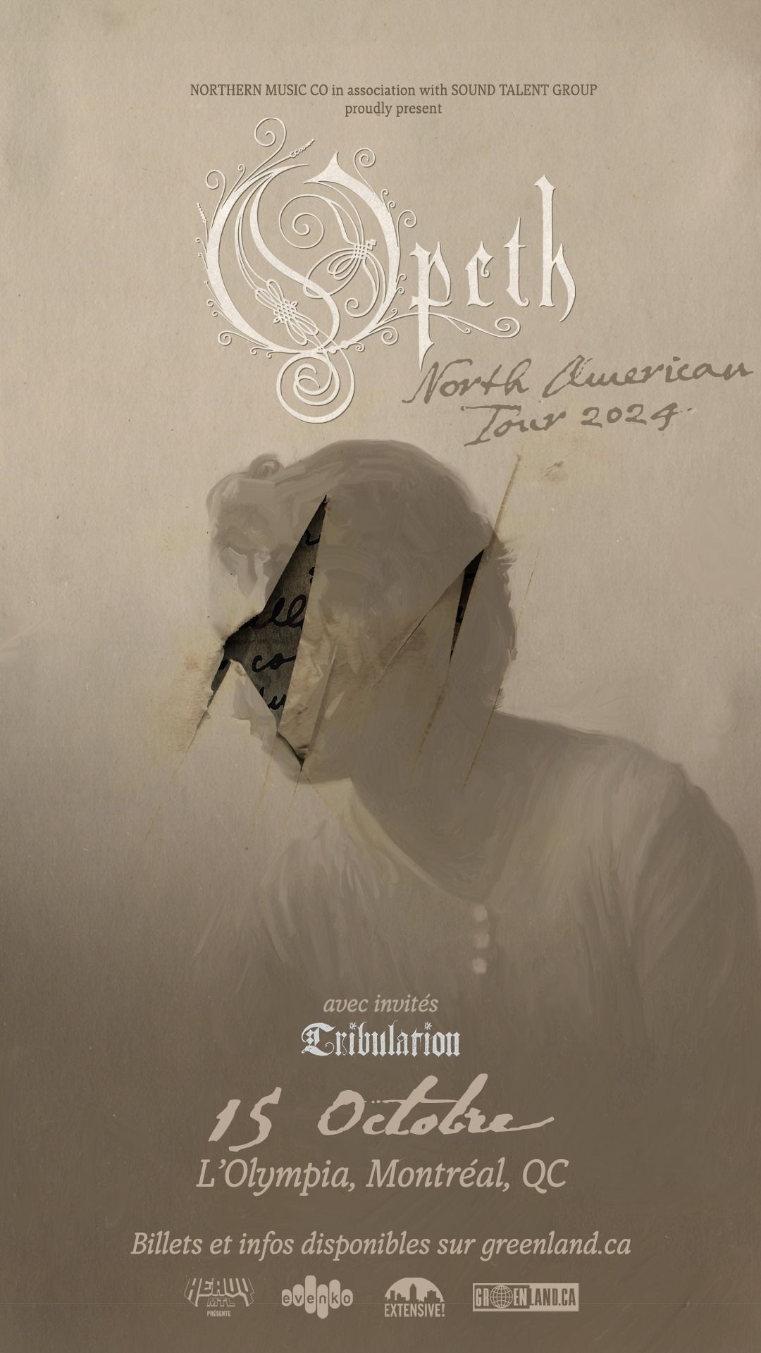 HEAVY pr\u00e9sente: Opeth & Tribulation | L'Olympia | Montr\u00e9al