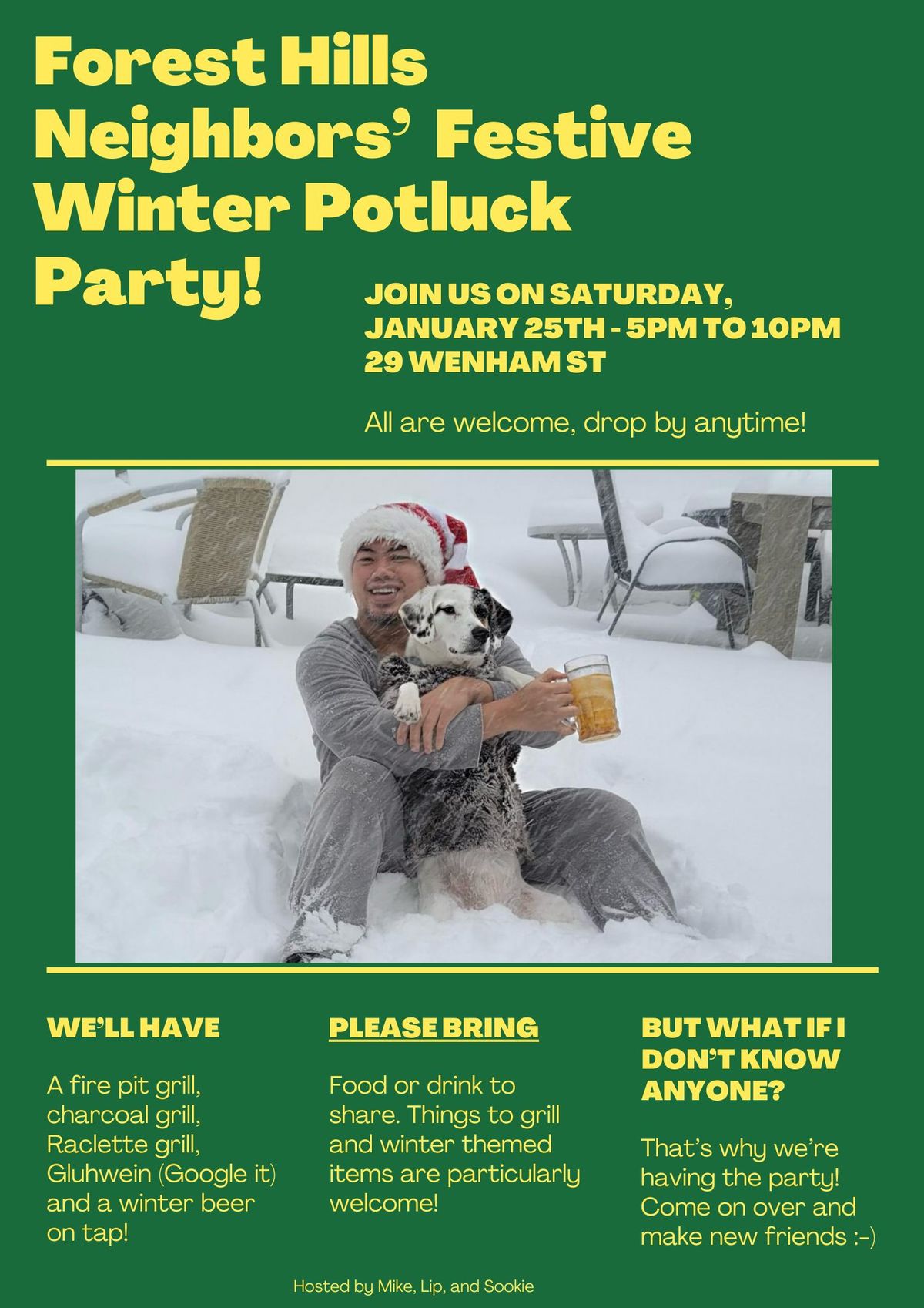 Forest Hills Neighbors' Festive Winter Potluck Party!