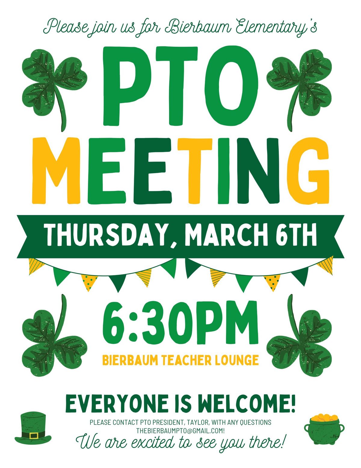 Bierbaum PTO Monthly Meeting