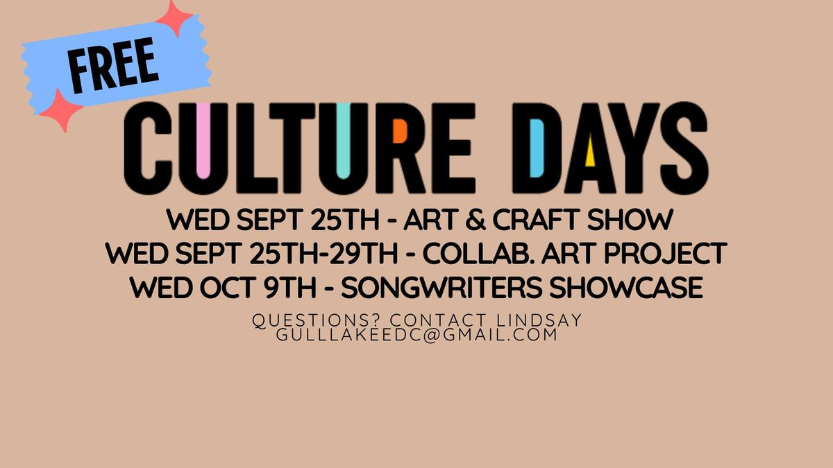 Gull Lake Culture Days - ART SHOW