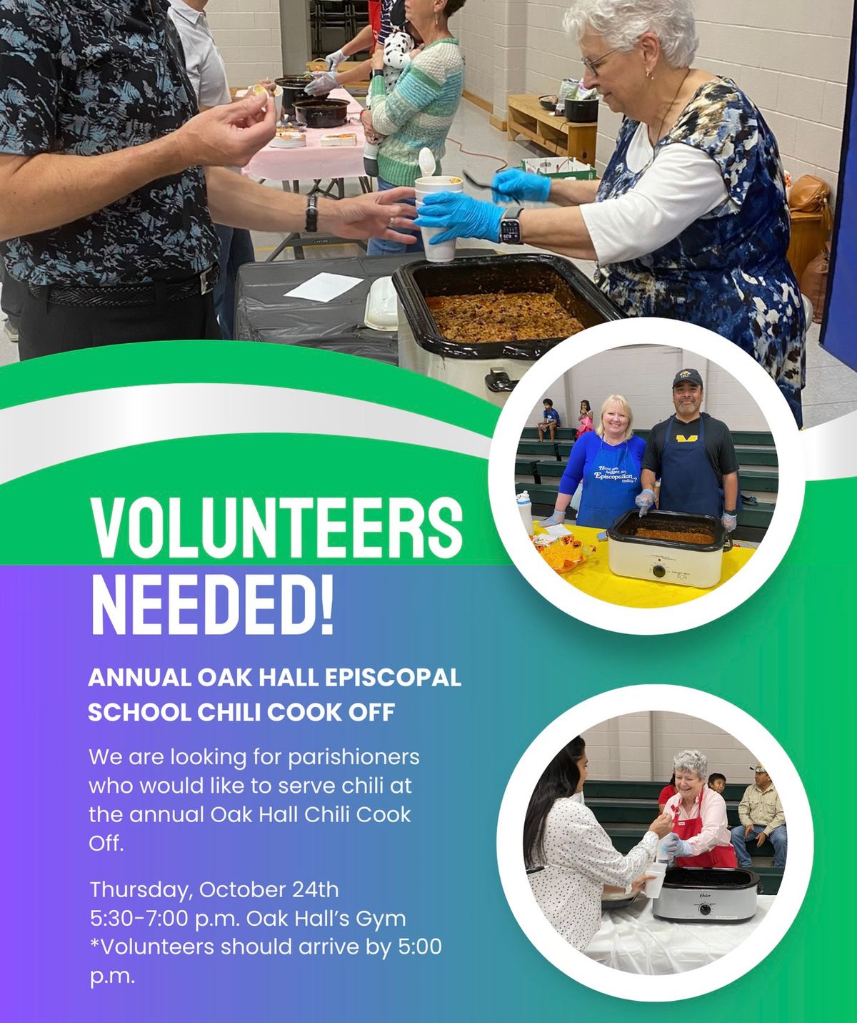 St. Philip\u2019s Volunteers - Oak Hall Chili Cook Off