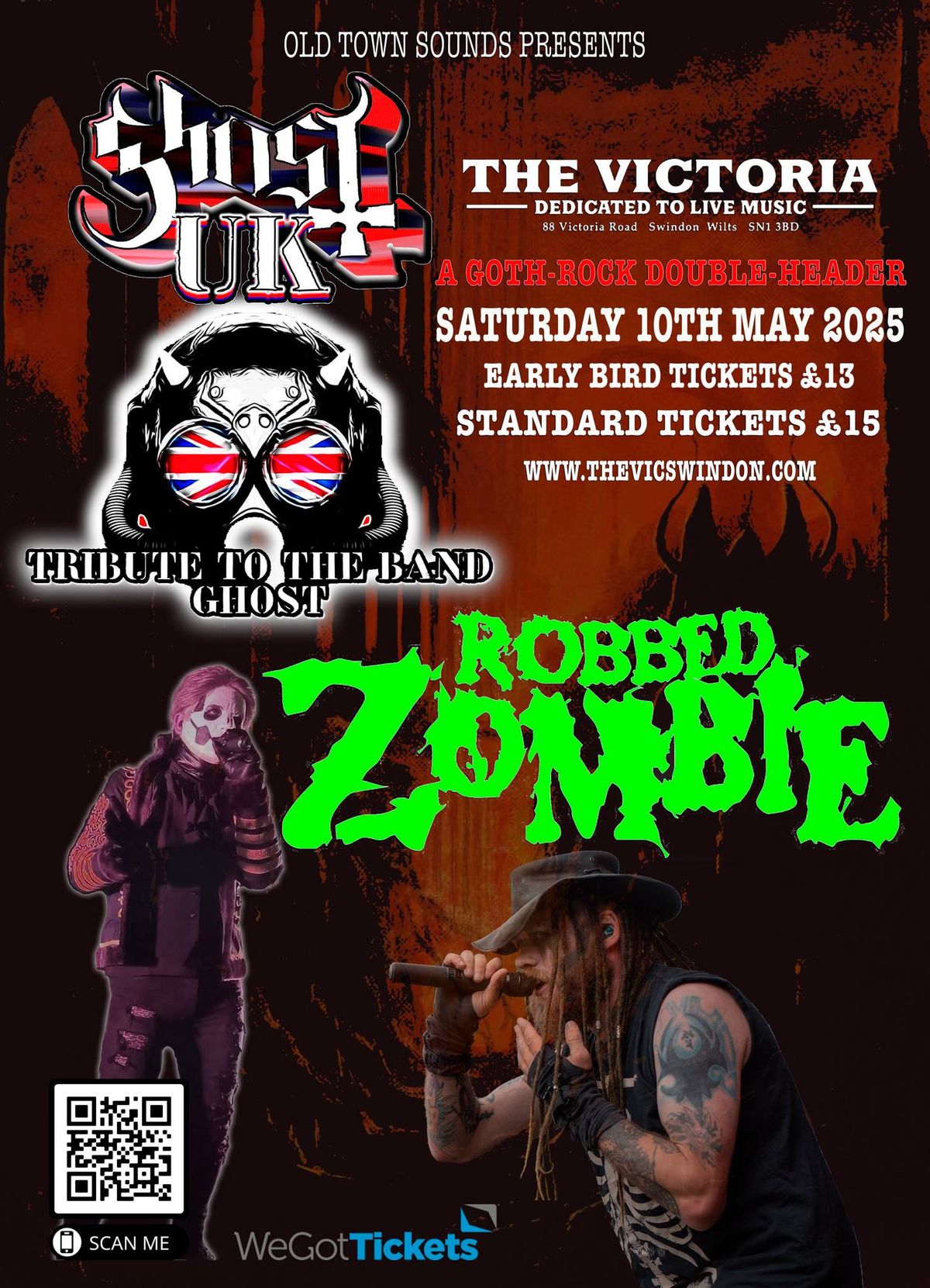 GHOST UK: A TRIBUTE TO THE BAND GHOST & ROBBED ZOMBIE - ROB ZOMBIE TRIBUTE BAND UK