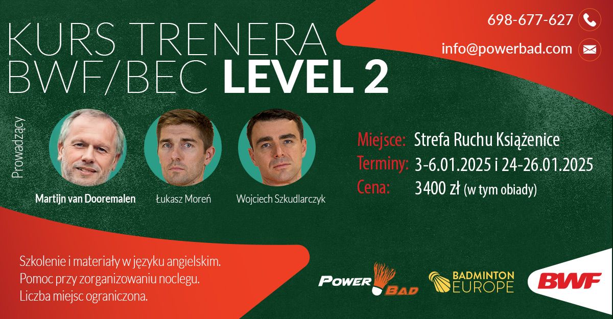 Kurs Trenera BWF Level 2